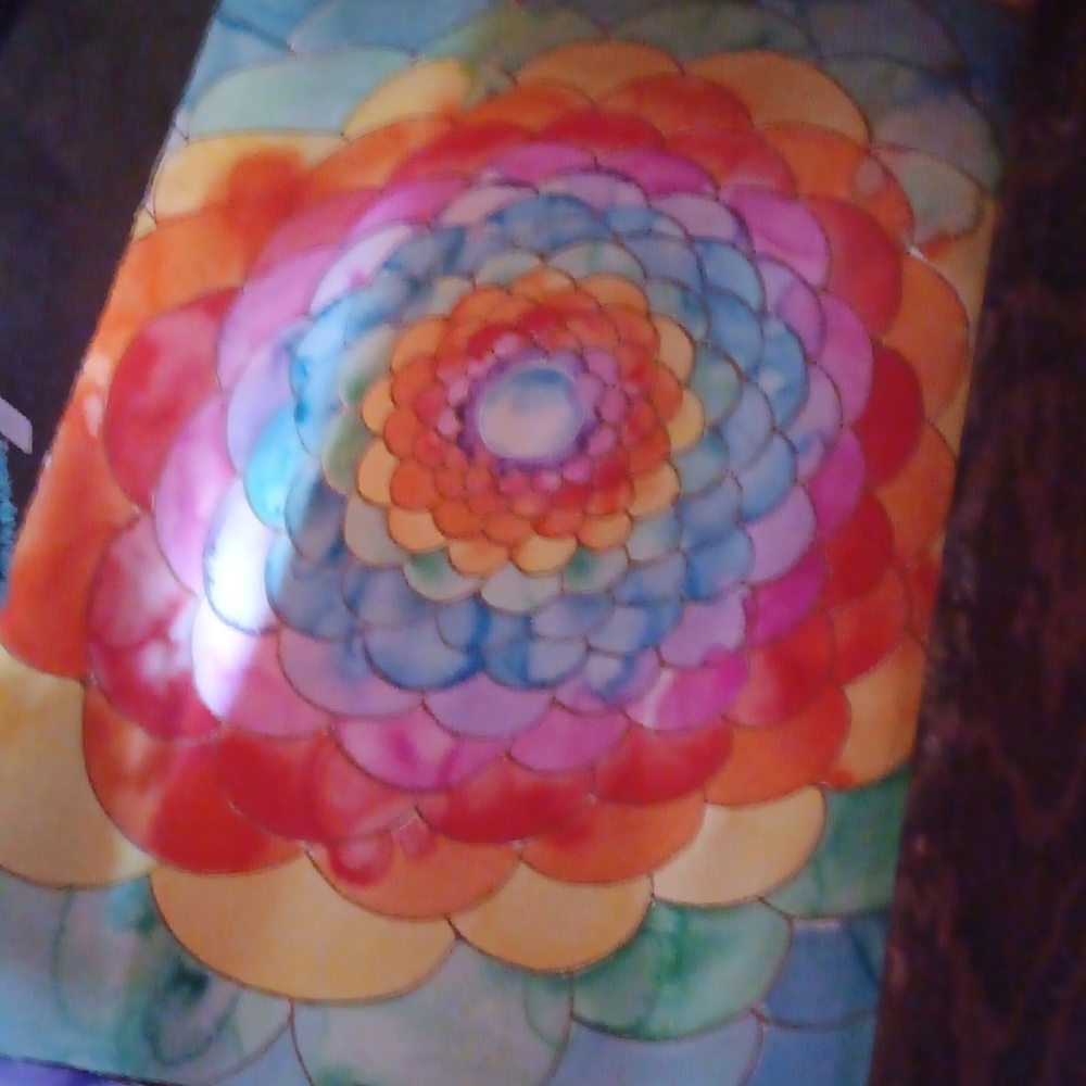 trippy hand painted water color on large thick paper.